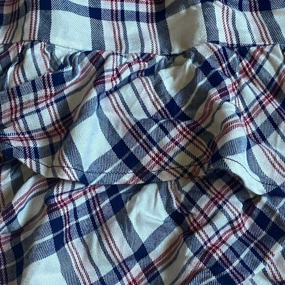 Epic Threads girls plaid flannel skirt-white/blue-size small-NWT - Picture 2 of 3